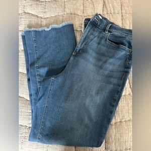 LOFT high rise flare crop Jean